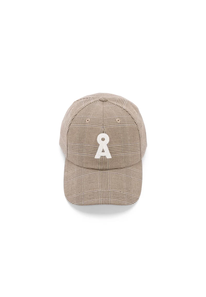 Casquette à carreaux avec logo brodé Yenaas