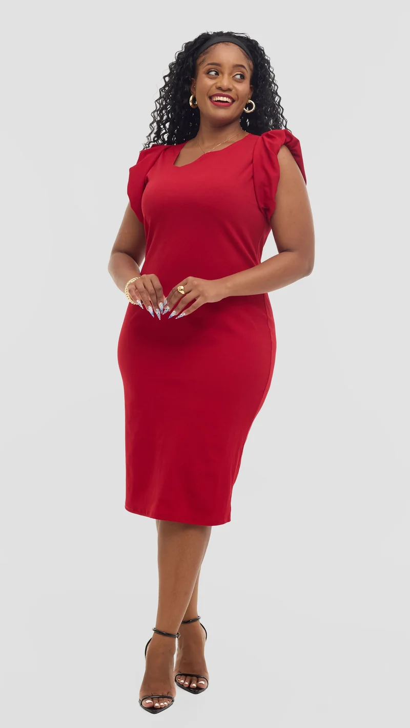 Lizola Pricilla Bodycon Dress - Red