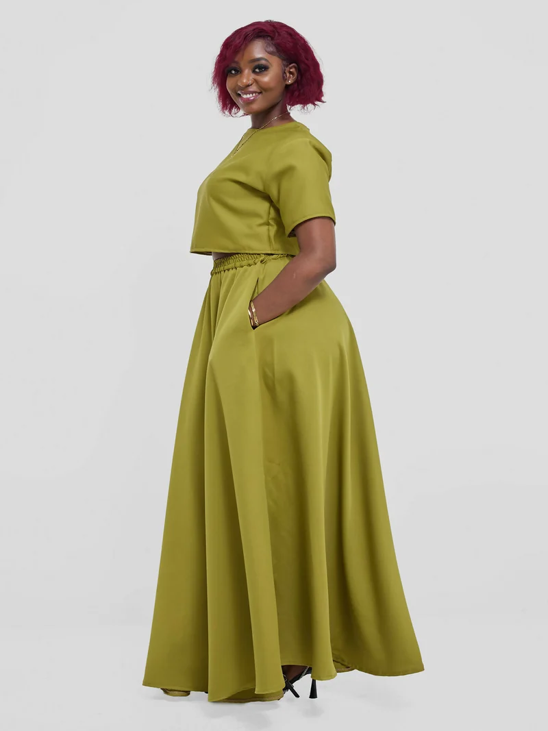 Silk House Collection Kalisi Skirt Set - Green