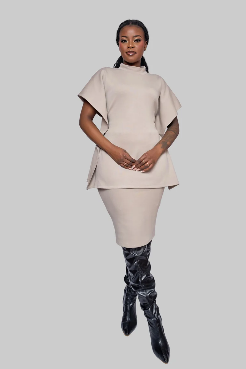 Plainchic Nairobi Cathie Skirt Set – Beige