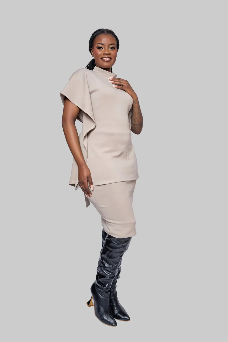 Plainchic Nairobi Cathie Skirt Set – Beige