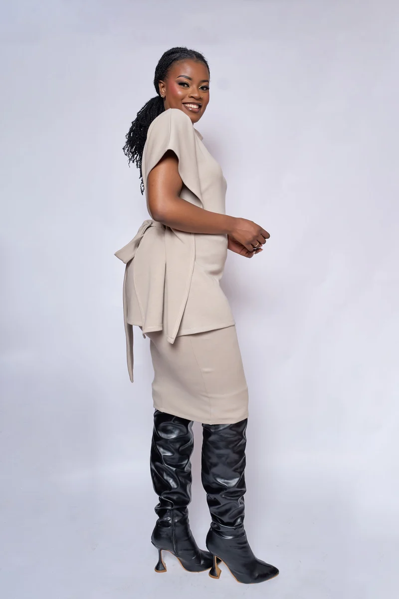 Plainchic Nairobi Cathie Skirt Set – Beige