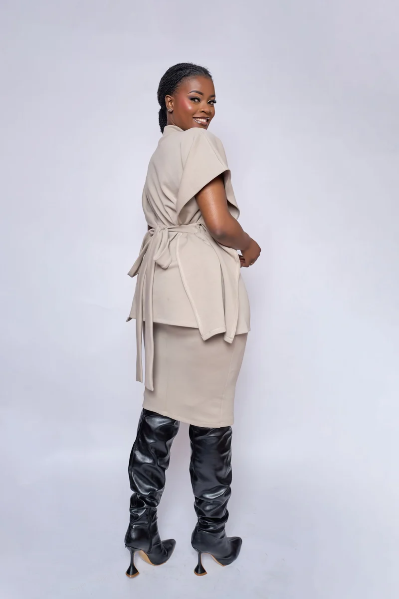 Plainchic Nairobi Cathie Skirt Set – Beige