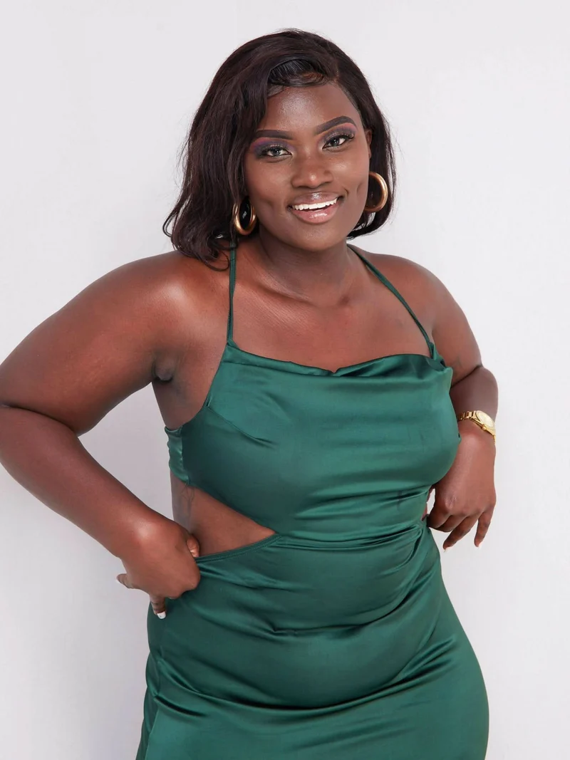 Wsc Pambo Signature The Brand Green Backless Satin Maxi Dress - Green