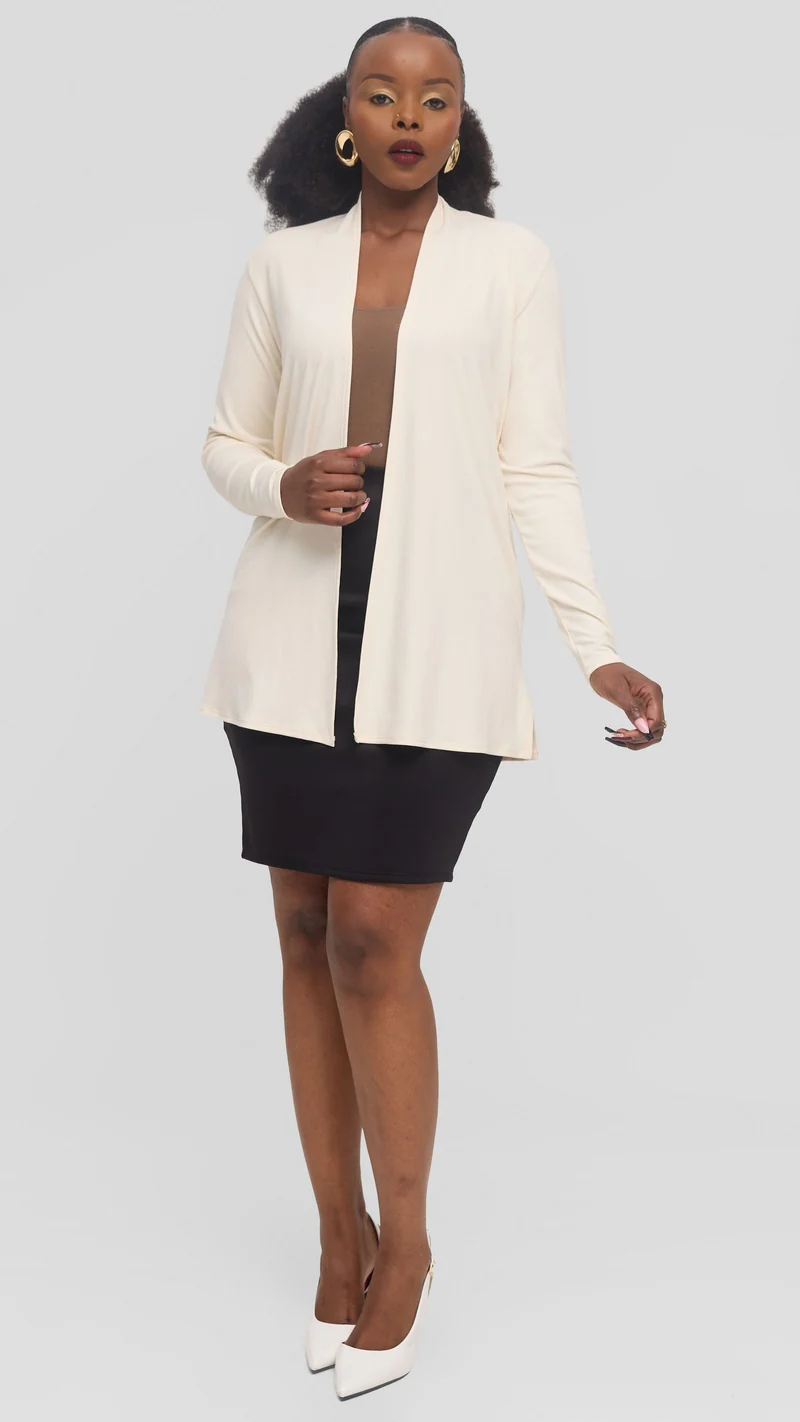 Vivo Basic Leila Short Waterfall in Jersey - Off White