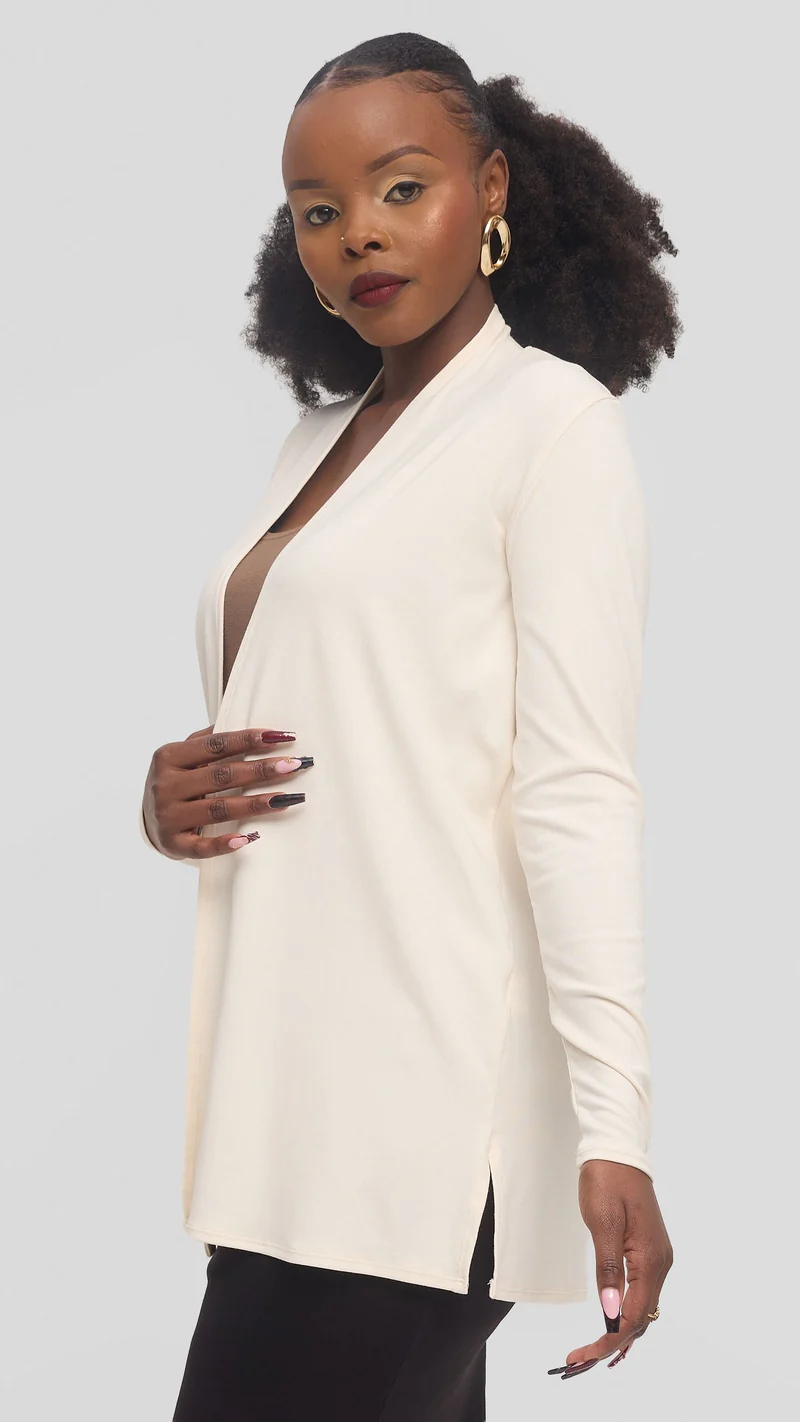 Vivo Basic Leila Short Waterfall in Jersey - Off White