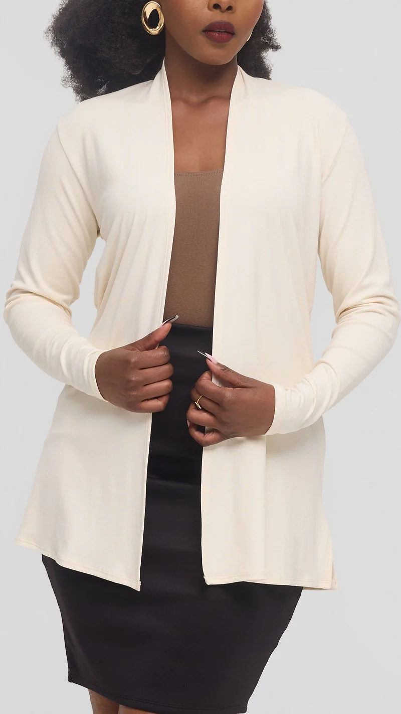 Vivo Basic Leila Short Waterfall in Jersey - Off White