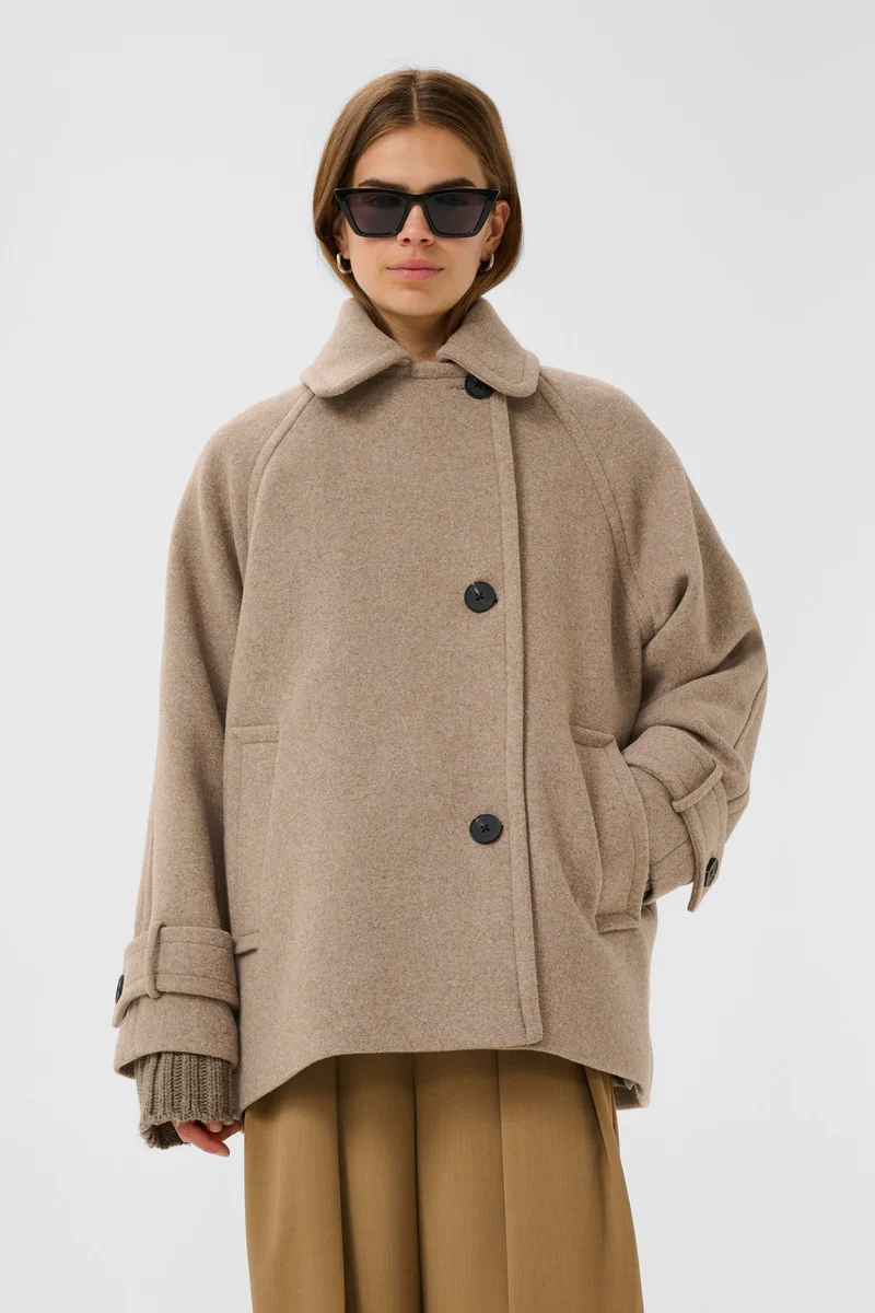 Manteau court ample à manches raglan Thora Minona
