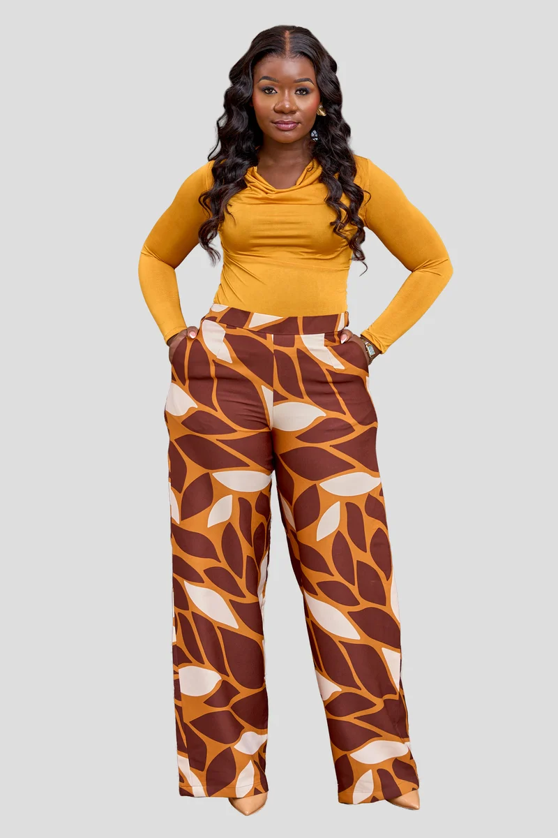Kakiba Collection Botanica Toffee Pants & Milano Mustard Top