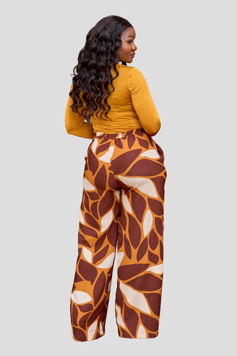 Kakiba Collection Botanica Toffee Pants & Milano Mustard Top