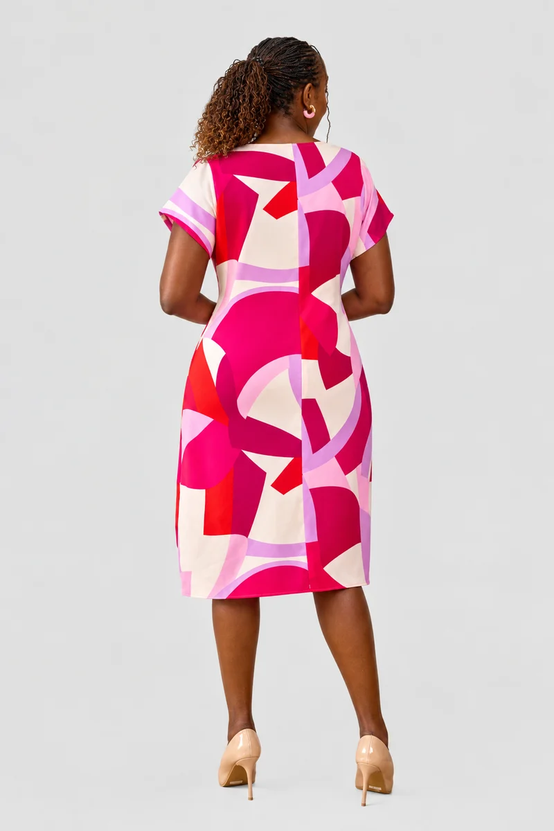 Kakiba Collections Fuchsia Shift Dress - Fuchsia