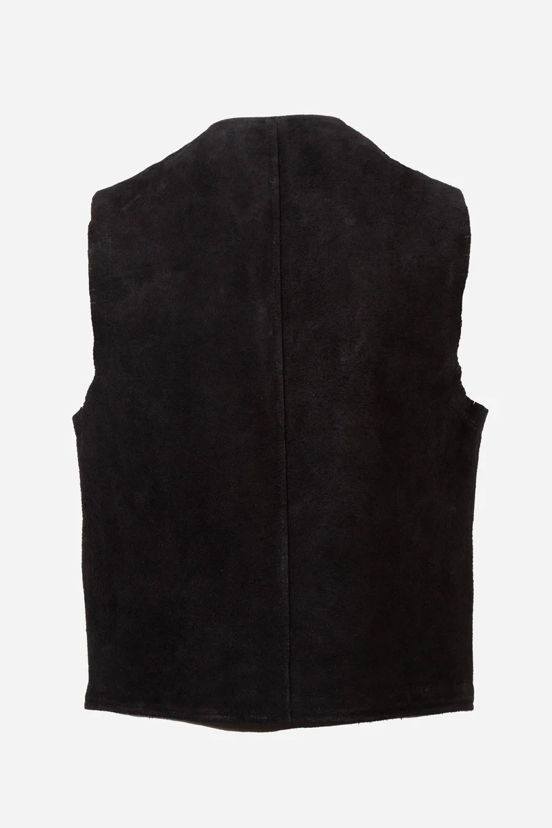 ROUTE 66 WAISTCOAT MAN BLACK Suede