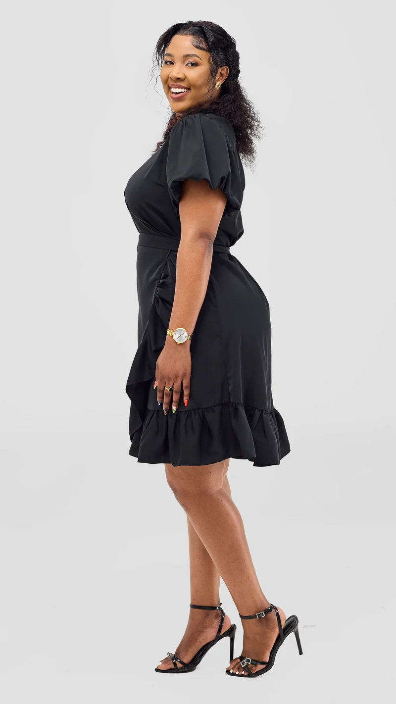 Vivo Hadiya Wrap Dress - Black