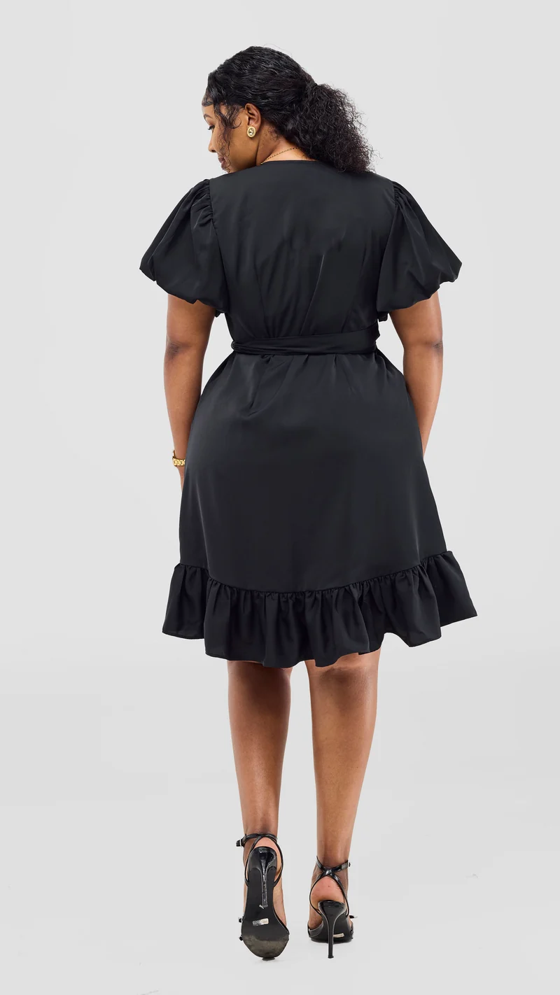 Vivo Hadiya Wrap Dress - Black