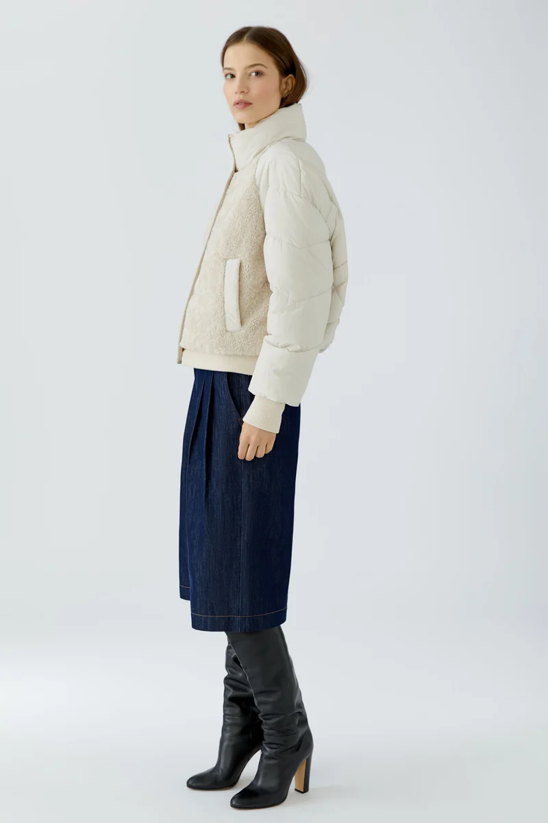 Manteau matelassé à col montant