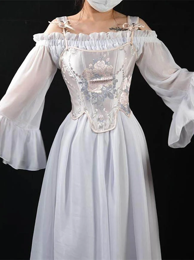 Charmian Damen Renaissance Vintage Blumenmuster Fischgrätenmuster Überbrust-Bustier Korsett-Top mit Schnürung