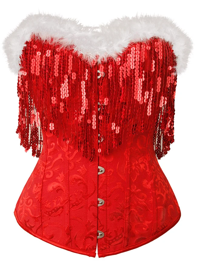 Overbust Korsett Bustier Top Weihnachtskostüm Outfits