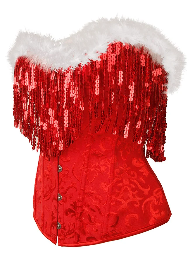 Overbust Korsett Bustier Top Weihnachtskostüm Outfits
