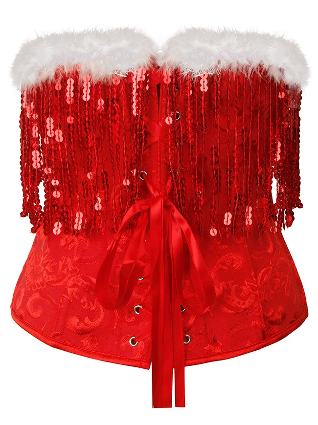 Overbust Korsett Bustier Top Weihnachtskostüm Outfits