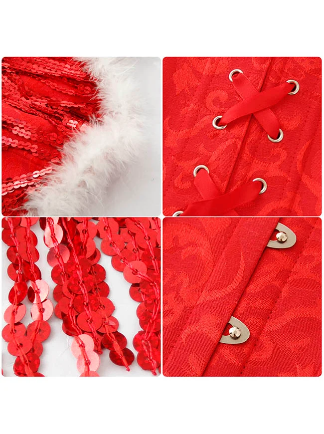 Overbust Korsett Bustier Top Weihnachtskostüm Outfits