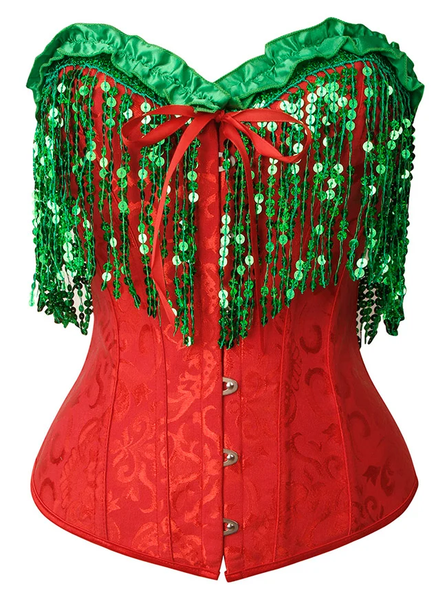 Overbust Korsett Bustier Top Weihnachtskostüm Outfits