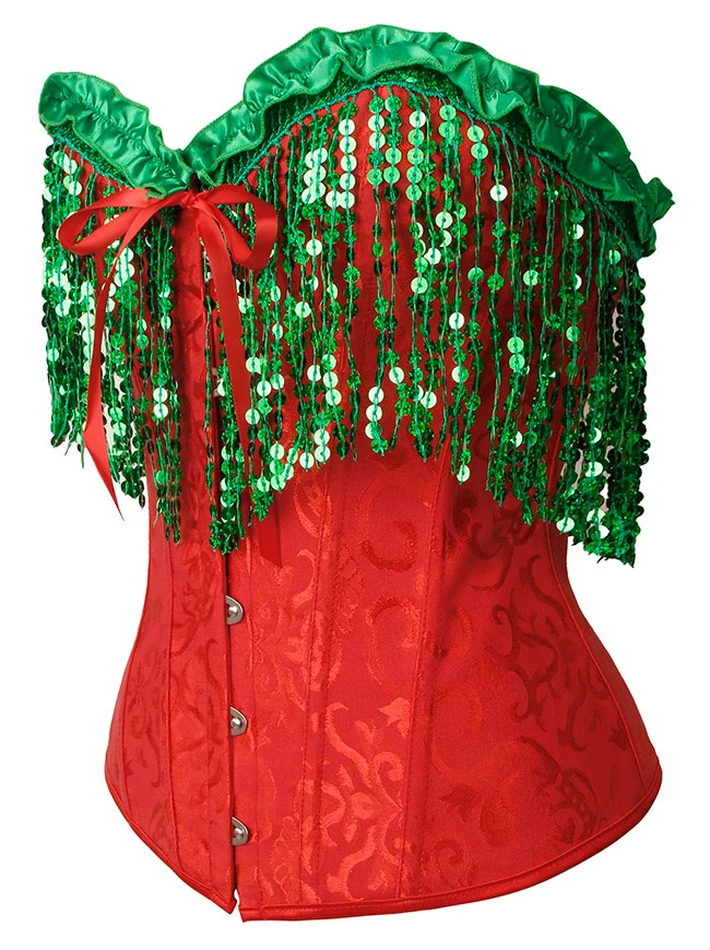 Overbust Korsett Bustier Top Weihnachtskostüm Outfits