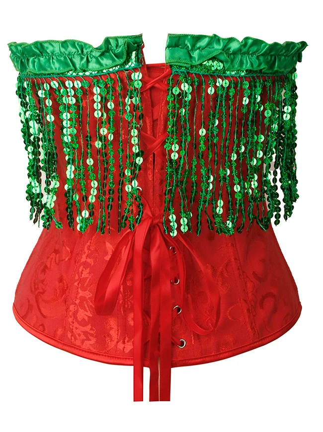 Overbust Korsett Bustier Top Weihnachtskostüm Outfits