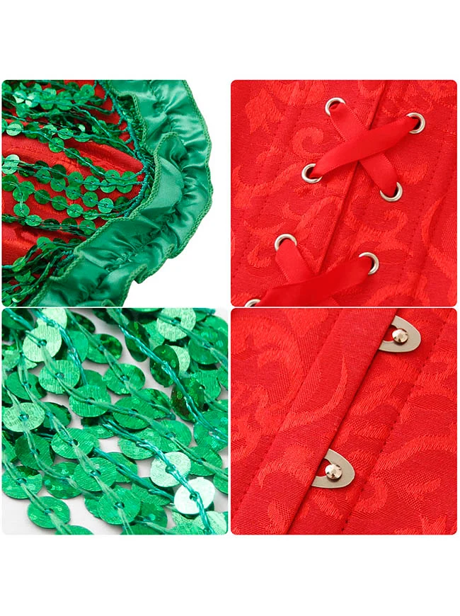 Overbust Korsett Bustier Top Weihnachtskostüm Outfits