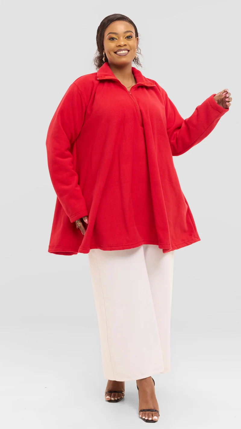 Timyt Urban Wear - Winter Seduction Fleece Poncho - Red