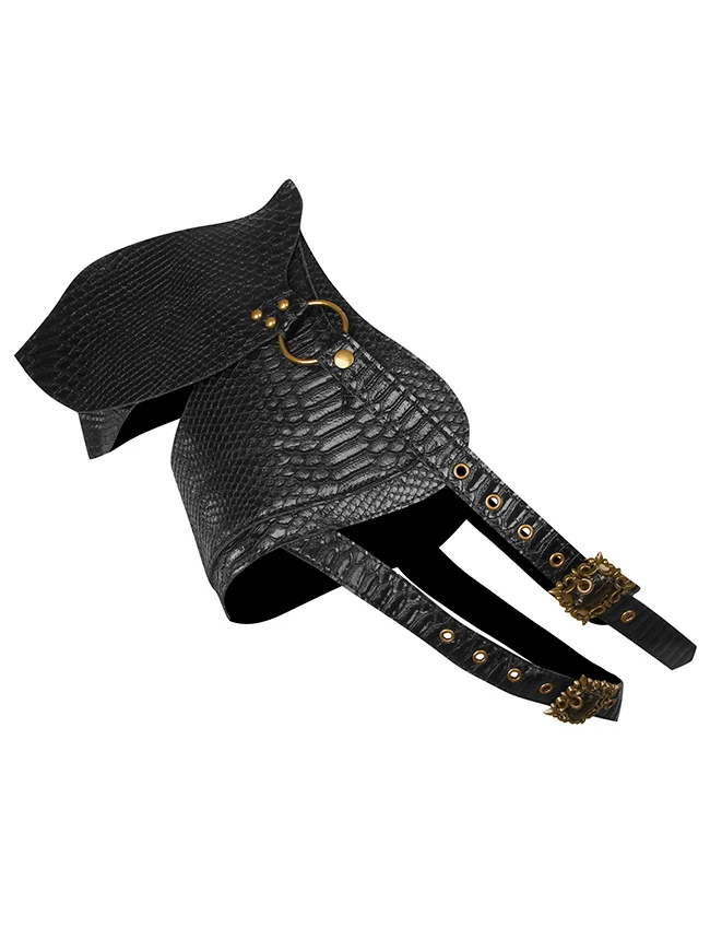 Gothic Mittelalter PU Leder Einzelschulterpanzer Kostümzubehör