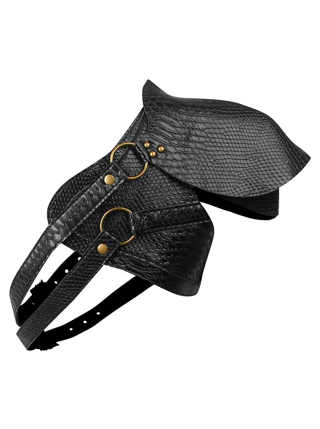Gothic Mittelalter PU Leder Einzelschulterpanzer Kostümzubehör