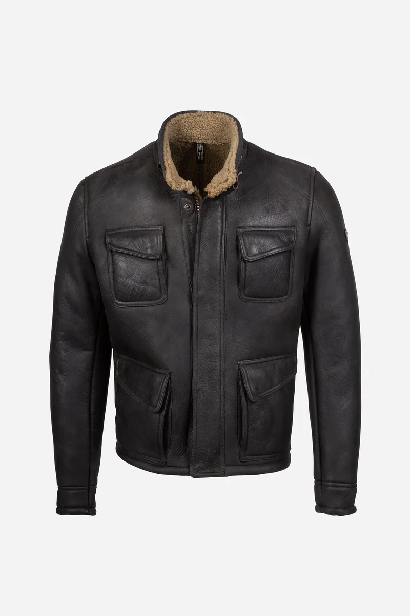 FULHAM SHEARLING JACKET MAN BLACK