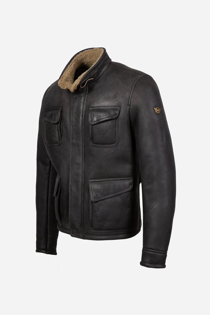 FULHAM SHEARLING JACKET MAN BLACK