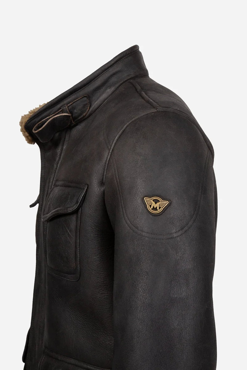 FULHAM SHEARLING JACKET MAN BLACK