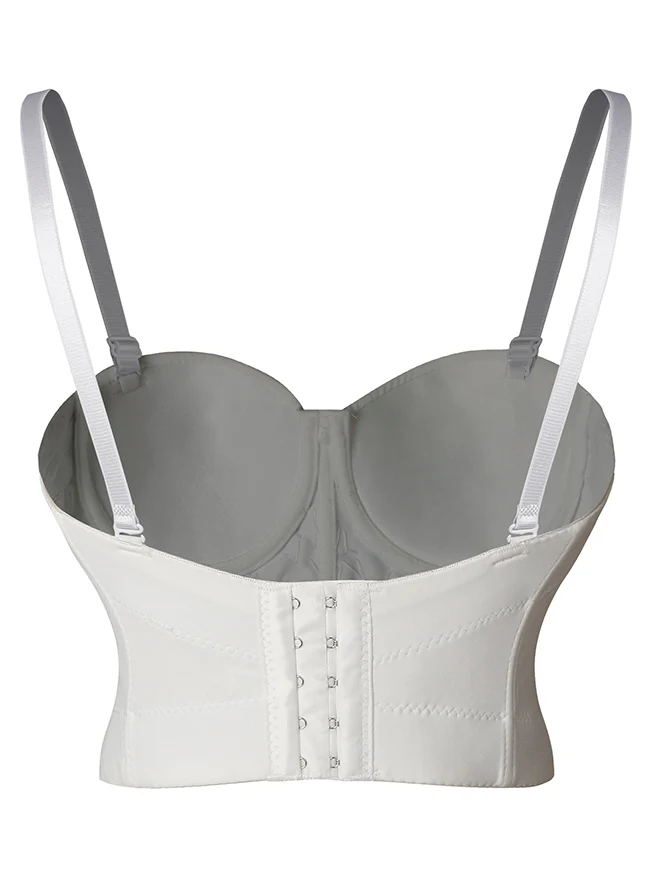 Buntes Strass-Push-up-Bustier-Crop-Top
