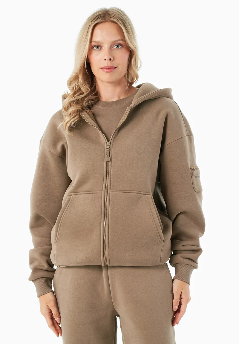 JENNA | Essentials Travel Unisex Full Zip-Hoodie aus Bio-Baumwolle und recyceltem Polyester