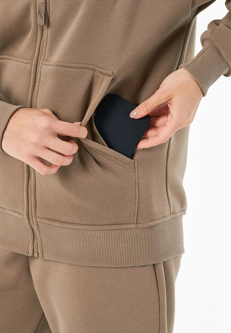 JENNA | Essentials Travel Unisex Full Zip-Hoodie aus Bio-Baumwolle und recyceltem Polyester