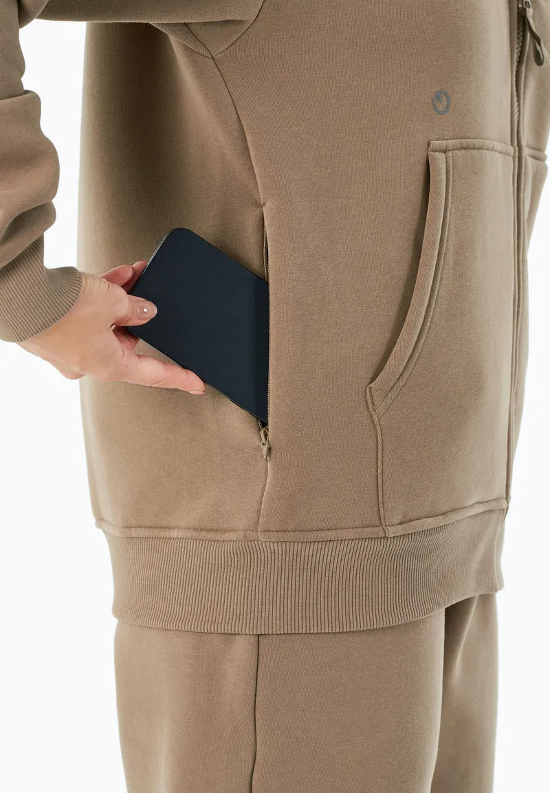 JENNA | Essentials Travel Unisex Full Zip-Hoodie aus Bio-Baumwolle und recyceltem Polyester