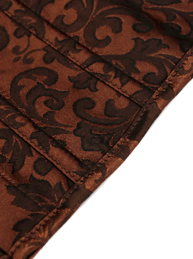 Renaissance Victorian Brocade Langarm Überbüste Korsett Bustier Top