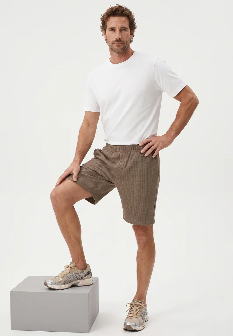 STEVVEN | Waffel-Shorts aus Bio-Baumwolle & recyceltem Polyester