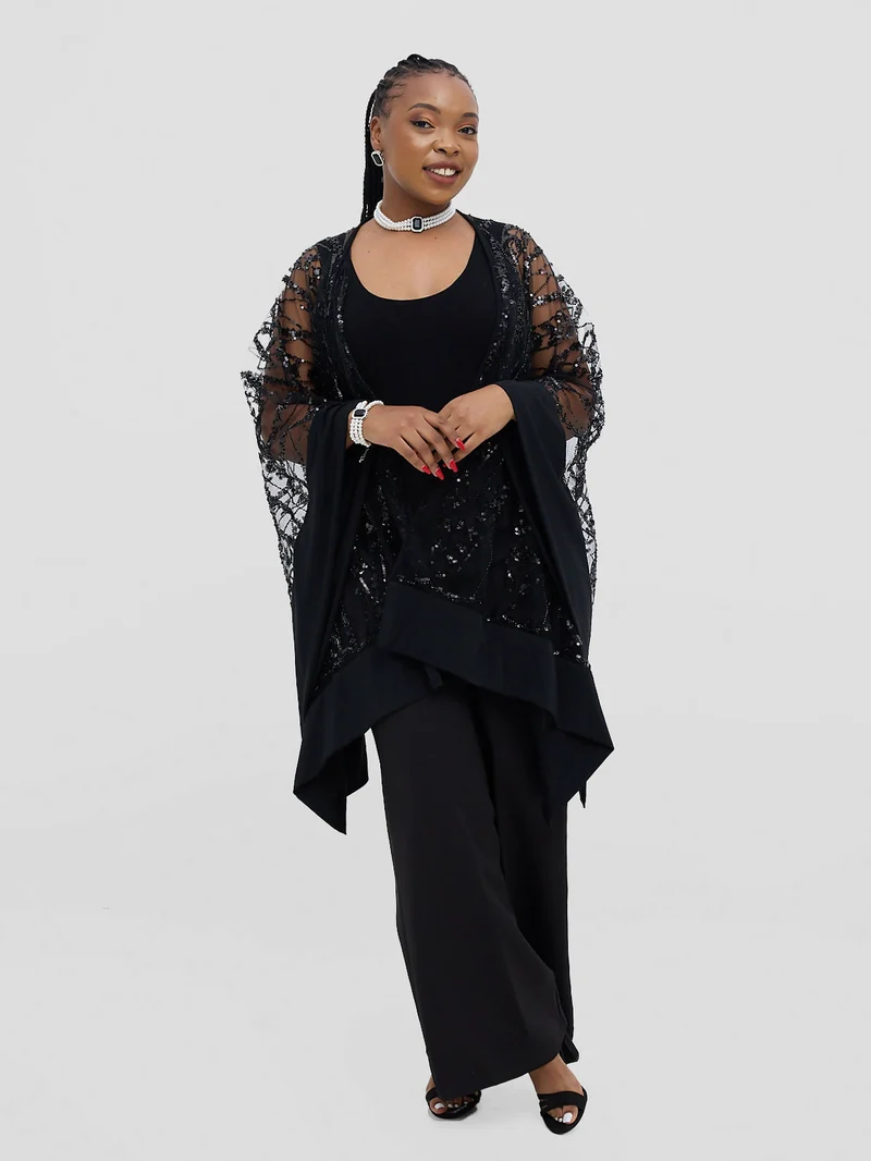 Smash Element Luxury Lace Serape - Black