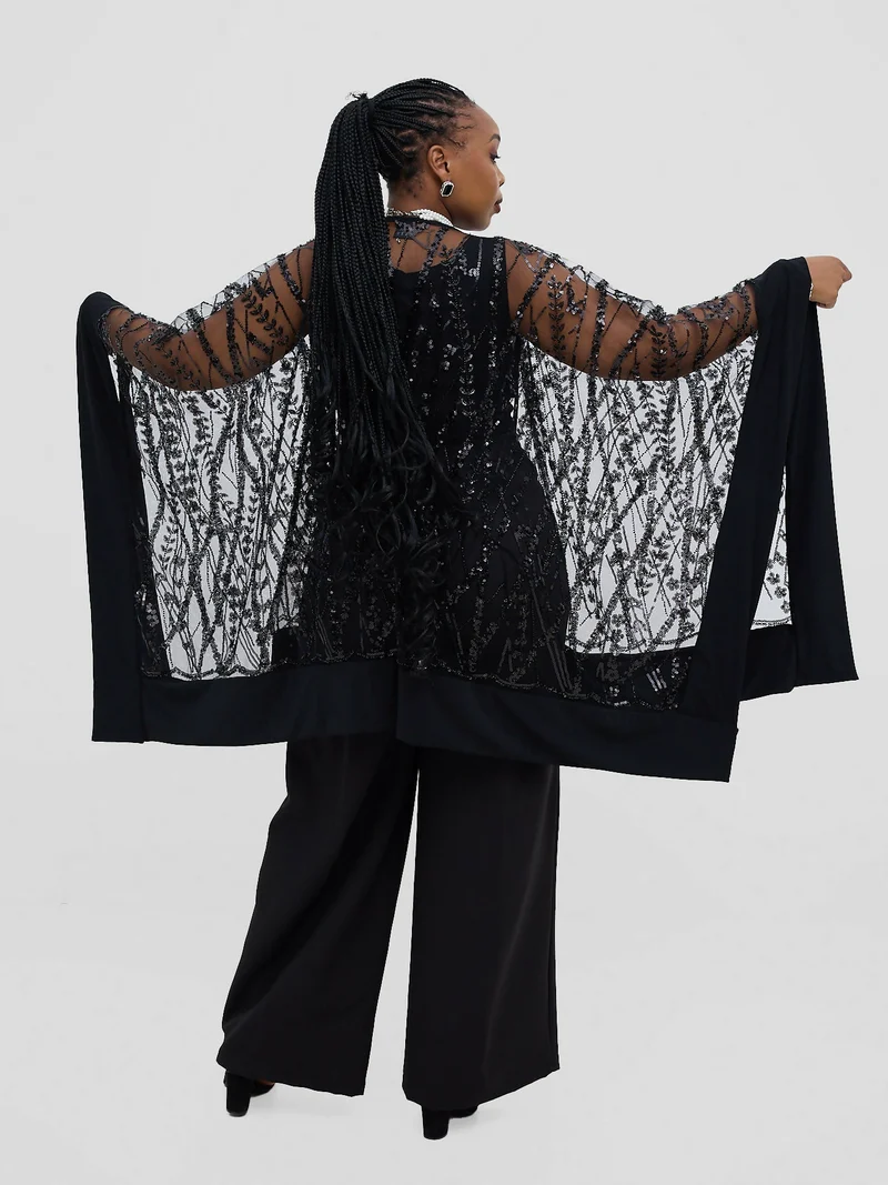 Smash Element Luxury Lace Serape - Black