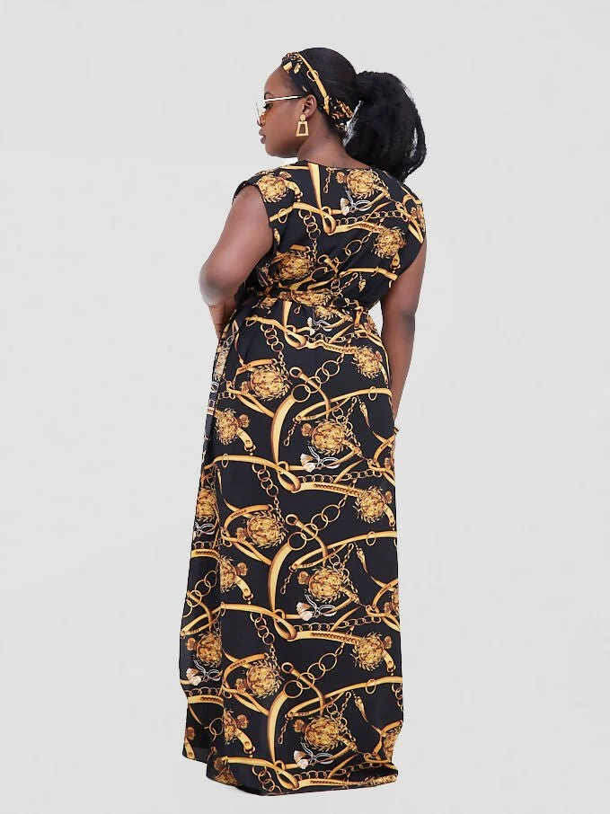 Seaside Coverup (Golden Midnight) - Black / Gold