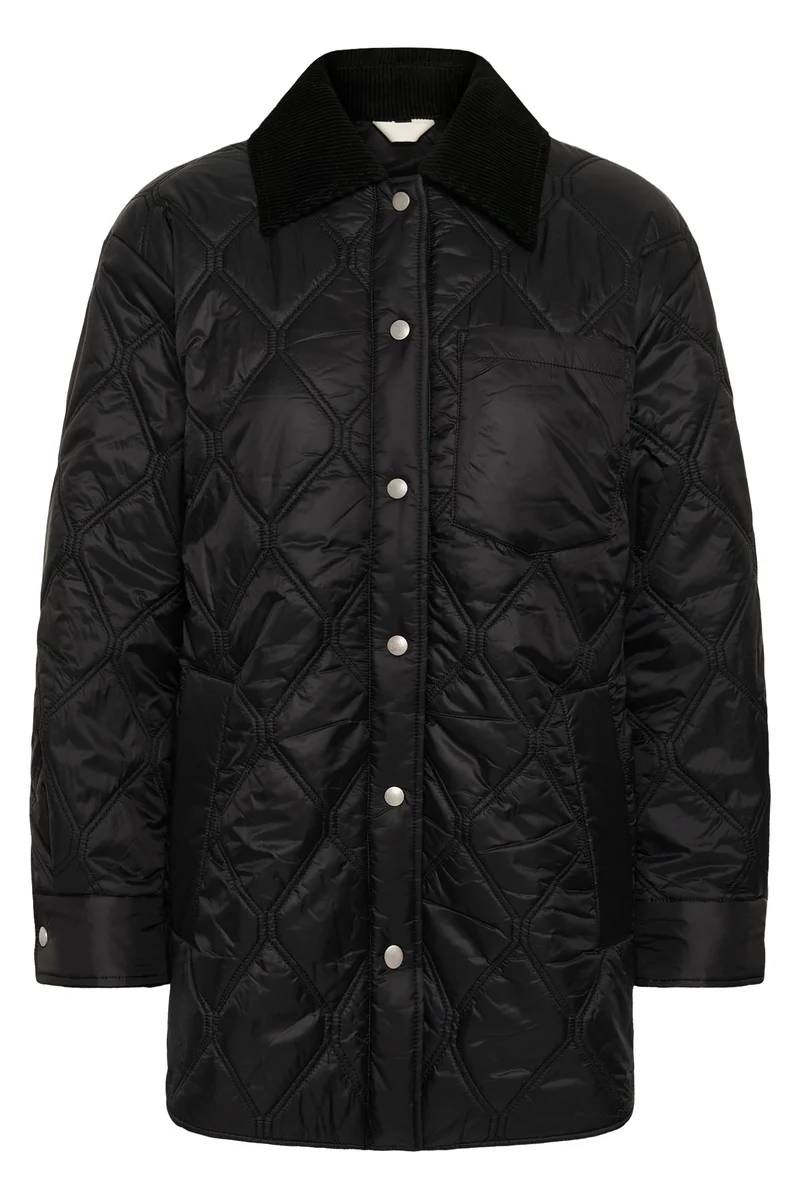 Veste Houston matelassée longue à col contrastant
