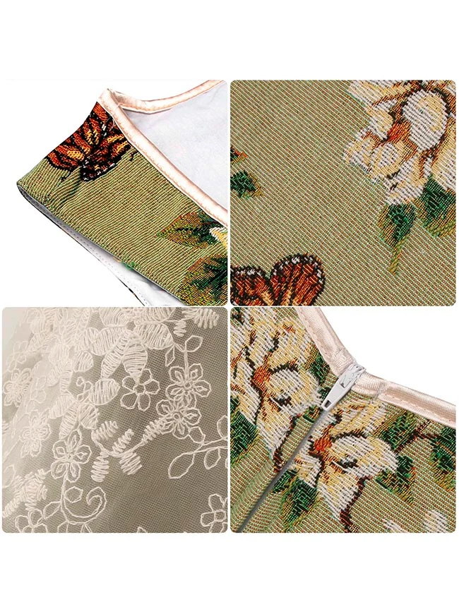 3-teiliges bayerisches Dirndlkleid Renaissance Vintage Blumen Oktoberfest Kostüm