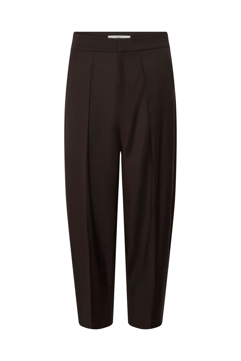 Pantalon Cadie barrel à plis marqués