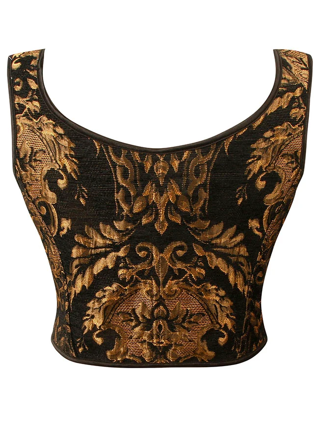 Charmian Damen Renaissance Blumenmuster Überbrustkorsett Top Bustier Mieder mit Reißverschluss