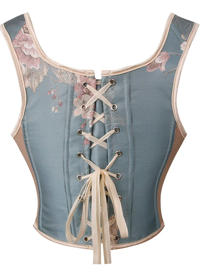 Viktorianisches Vintage Blumenträger Spitzen Rüschen Überbrustkorsett Bustier