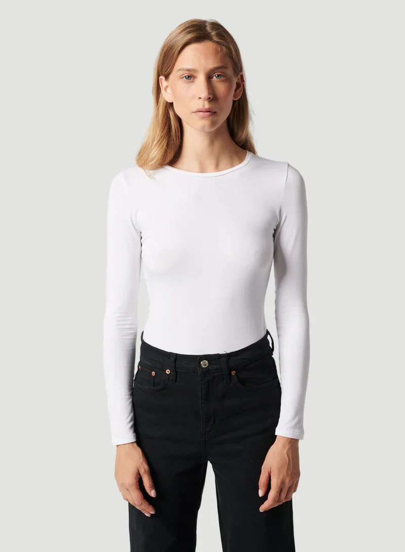 T-shirt à manches longues effet seconde peau