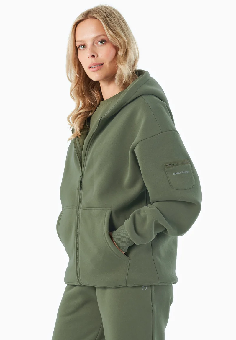 JENNA | Essentials Travel Unisex Full Zip-Hoodie aus Bio-Baumwolle und recyceltem Polyester